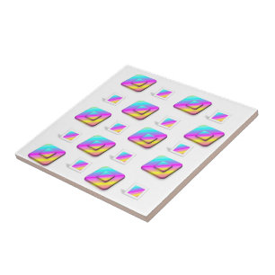 Keramische Tegels Pastelkleuren Vierkanten Tegeltje