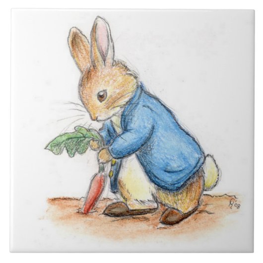 Keramische tegels - Peter Rabbit Tegeltje (Voorkant)