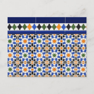 Keramische tegels uit het Granada-briefkaart Briefkaart