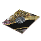 Keramische tegels, zwart-wit tegeltje (Zijkant)