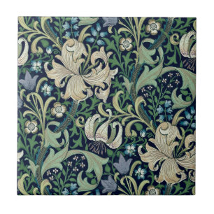KERAMISCHE TIL ; WILLIAM MORRIS : HONEYSUCKLE TEGELTJE