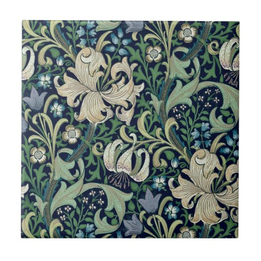 KERAMISCHE TIL ; WILLIAM MORRIS : HONEYSUCKLE TEGELTJE (Voorkant)
