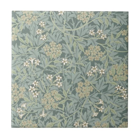 KERAMISCHE TIL ; WILLIAM MORRIS : JASMINE TEGELTJE (Voorkant)