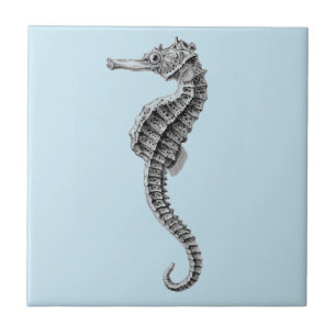 KERAMISCHE TITEL "SEAHORSE" TEGELTJE