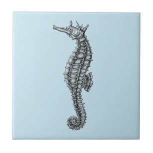 KERAMISCHE TITEL "SEAHORSE" TEGELTJE