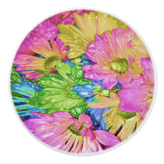 Keramische Trek - Geel Roze Groen Blauw Goud Daisi Knop