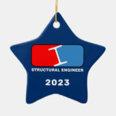 Keramische versiering van de Constructielengineer  Keramisch Ornament (Voorkant)