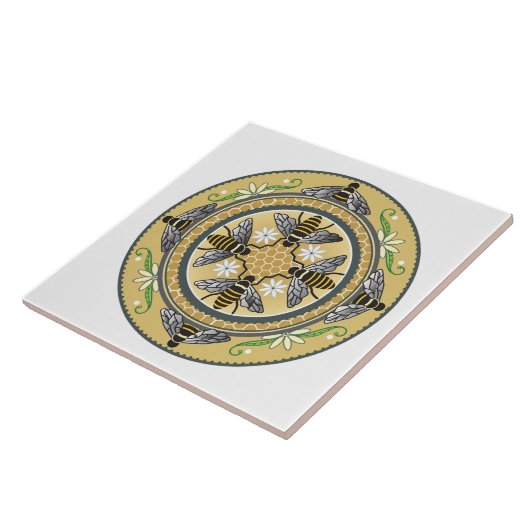 Keramische vormgeving tegeltje (Zijkant)