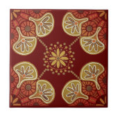 Keramische wijnmedaillons oker op Tegel Tegeltje (Voorkant)