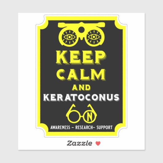 Keratoconus ondersteuning en bewustwording sticker (Vel)