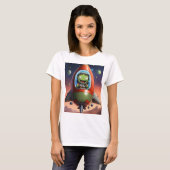 "Kerbal Riding Space Rocket T-Shirt - Aventure Aw (Devant entier)