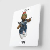 Ker'Dunkedunk Beer Wall Clock Vierkante Klok (Hoek)