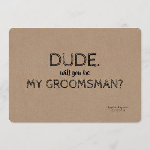 kerel   BRUIDEGOM   Best man grappig voorstel Kaart