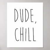Kerel Chill Funny White Elephant Book Nook Library Poster (Voorkant)