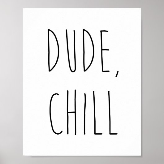 Kerel Chill Funny White Elephant Book Nook Library Poster (Voorkant)