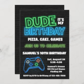 Kerel Het is mijn verjaardag Pizza Cake Games Part Kaart (Voorkant / Achterkant)