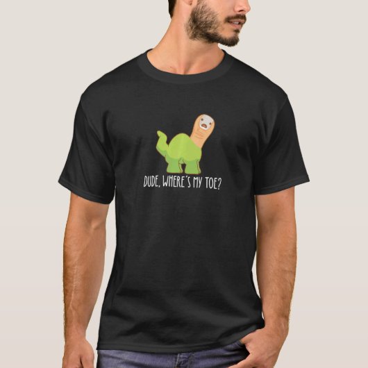 Kerel waar is mijn Toe Amputation Brontosaurus Amp T-shirt (Voorkant)