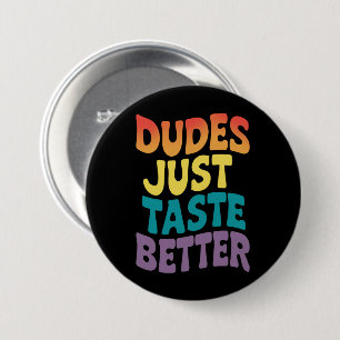 Kerels Smaken gewoon beter Gay Pride Vintage Ronde Button 7,6 Cm