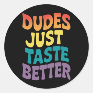 Kerels Smaken gewoon beter Gay Pride Vintage Ronde Sticker