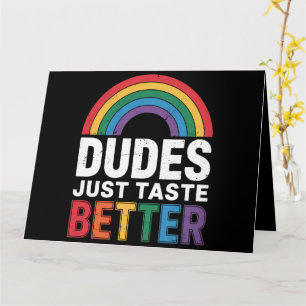 Kerels Smaken gewoon beter Grappig Gay Pride LGBTQ Kaart