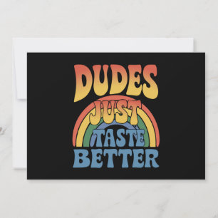 Kerels Smaken gewoon beter Regenboog Gay Pride Vin Kaart