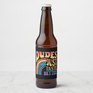 Kerels Smaken Simpelweg Beter Regenboog Gay Pride Bier Etiket