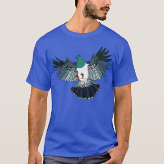 Kereru op retrorestel t-shirt