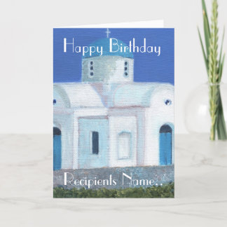 Kerk Afbeelding gepersonaliseerde Happy Birthday K Kaart