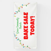 Kerk Bake Sale! Gepersonaliseerde Kerstmisbanner Spandoek (Verticaal)