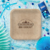 Kerk BBQ Potluck, gepersonaliseerde papieren Borde Papieren Bordje (Feest)