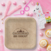 Kerk BBQ Potluck, gepersonaliseerde papieren Borde Papieren Bordje (Feest)