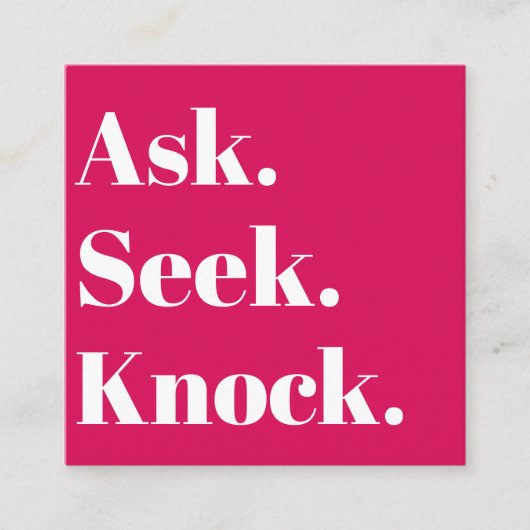 Kerk Bedrijf QR code Promotie Rood Vierkante Visitekaartje (Voorkant)