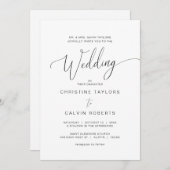 Kerk bruiloft ceremonie, ouders hosting kaart (Voorkant / Achterkant)