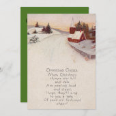 Kerk Christelijk Sneeuwwinter Kaart (Voorkant / Achterkant)