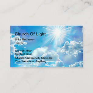 Kerk Christelijke Zon Straal Visitekaartjes