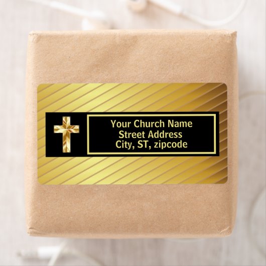 Kerk Classy Goud en Zwart Verzending Bijbels Etiket (Insitu)