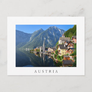 Kerk en dorp van Hallstatt, Oostenrijk met Alpen Briefkaart