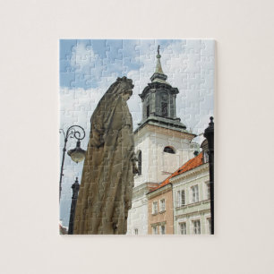 Kerk en standbeeld van Warschau, Polen Legpuzzel