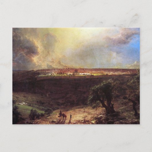 Kerk Frederic Edwin - Jeruzalem van de berg o Briefkaart (Voorkant)