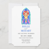 Kerk gebrandschilderd glas heilige graal kunst bru kaart (Voorkant)