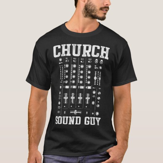 Kerk Geluid Guy Geloof Audio Tech Engineer DA1 T-shirt (Voorkant)