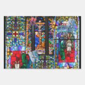 Kerk Glas in lood en kruis Inpakpapier Vel (Voorkant)