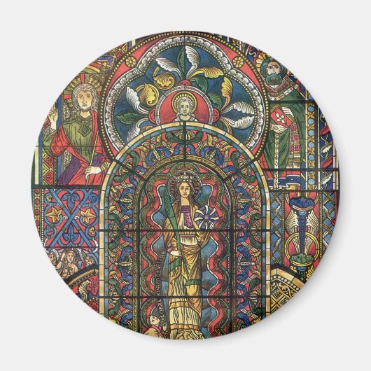 Kerk Glas in lood Venster,  Architectuur Magneet (Voorkant)