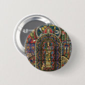 Kerk Glas in lood Venster,  Architectuur Ronde Button 5,7 Cm (Voorkant /achterkant)