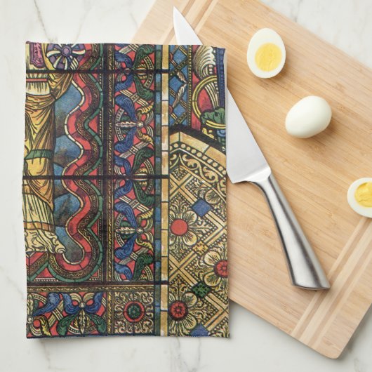 Kerk Glas in lood Venster,  Architectuur Theedoek (Quarter Fold)