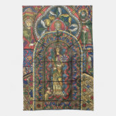 Kerk Glas in lood Venster,  Architectuur Theedoek (Verticaal)