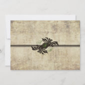 Kerk Green Vintage bruiloft uitnodiging (Achterkant)