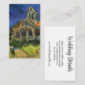Kerk in Auvers door Vincent van Gogh Bruiloft Informatiekaartje (Voorkant / Achterkant)