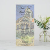 Kerk in Auvers door Vincent van Gogh Bruiloft Programma (Staand voorkant)