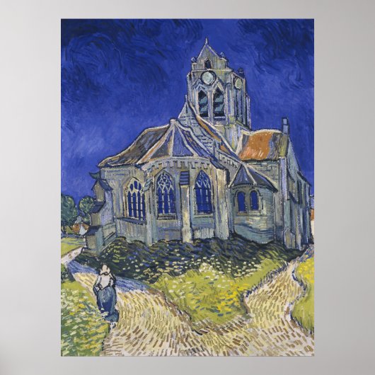 Kerk in Auvers Poster (Voorkant)